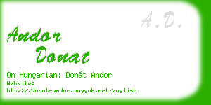 andor donat business card