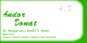 andor donat business card